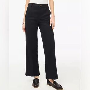 J Crew Wide Leg Sailor Chino black Women’s Size 6 NWT